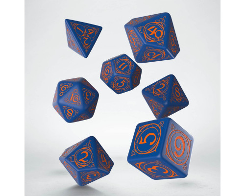 Wizard Dark-blue & orange Dice Set