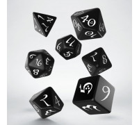 Classic RPG Black & white Dice Set (7)