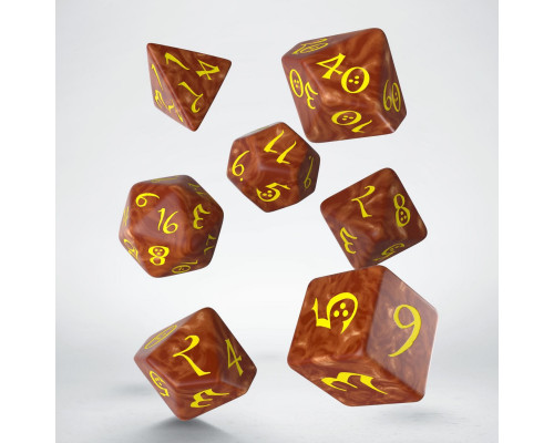 Classic RPG Caramel & yellow Dice Set (7)