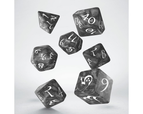 Classic RPG Smoky & white Dice Set (7)