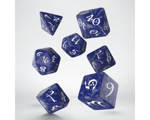 Classic RPG Cobalt & white Dice Set (7)