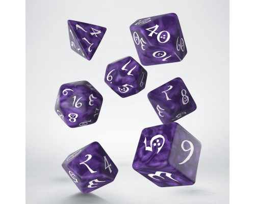 Classic RPG Lavender & White Dice Set (7)