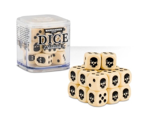 Warhammer 12mm Dice Set Bone White