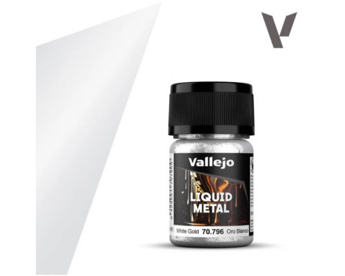 Vallejo - Liquid Gold / Alcohol-based metallics - White Gold 35 ml