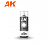 Fine Primer White - Spray 400ml (Includes 2 nozzles) - AK Interactive