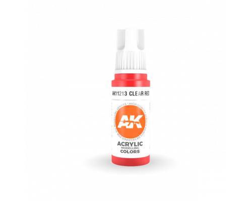 Clear Red 17ml 3rd Gen Acrylics AK Interactive - AK11213