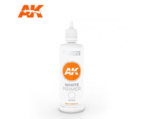 100ml White Primer 3rd Gen AK Interactive AK11240