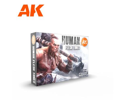 Human Flesh Tones 3rd Gen Acrylic Set AK Interactive - AK11603