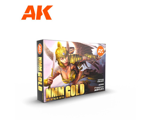 NMM Non Metallic Metal - GOLD- 3rd Gen Acrylic Set AK Interactive - AK11606