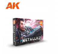 Metallics Colours 3rd Gen Acrylic Set AK Interactive - AK11608