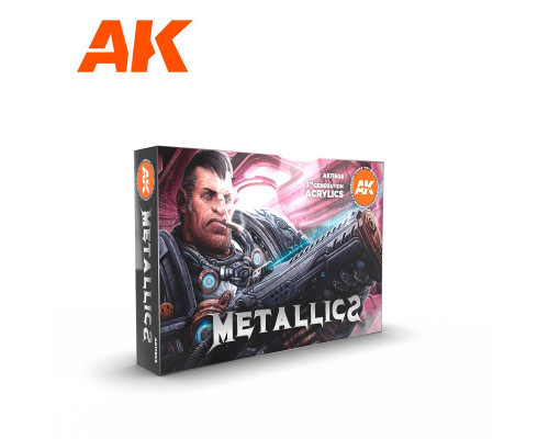 Metallics Colours 3rd Gen Acrylic Set AK Interactive - AK11608