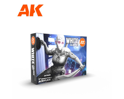 White Colours 3rd Gen Acrylic Set AK Interactive - AK11609