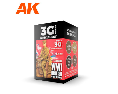 WWI British Uniform Colors Paint Set - AK Interactive - AK11638