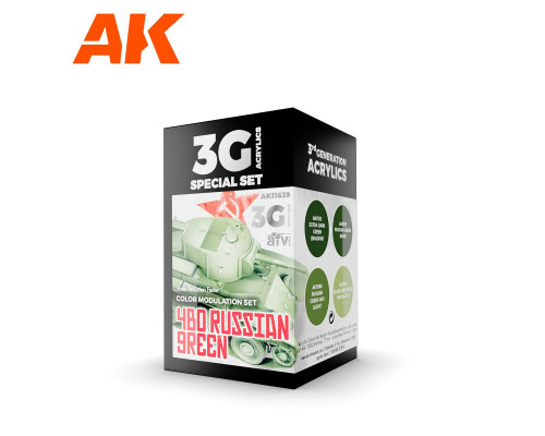 4BO Russian Green Modulation Set - AK Interactive - AK11639