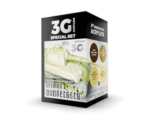 German Dunkelgelb Modulation 3G Paint Set - AK Interactive - AK11640