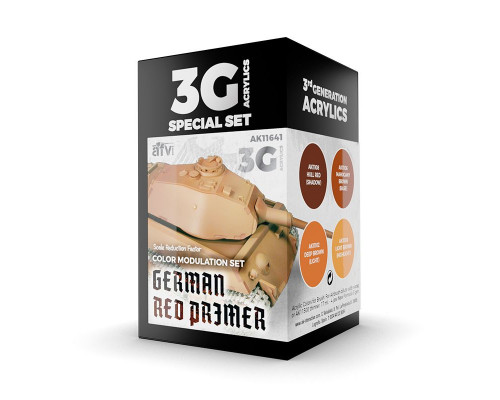 German Red Primer Modulation 3G Paint Set - AK Interactive - AK11641