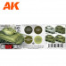 US Olive Drab Modulation 3G Paint Set - AK Interactive - AK11643