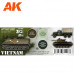 Vietnam Camouflage Colors For Jungle Paint Set - AK Interactive - AK11659