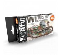 WW1 French AFV Colors 3G Paint Set - AK Interactive - AK11660