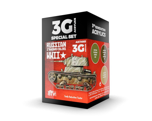 WWII Russian Standard Colors 3G Paint Set - AK Interactive - AK11665