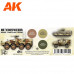 Bundeswehr Desert Camouflage Colors Paint Set - AK Interactive - AK11666