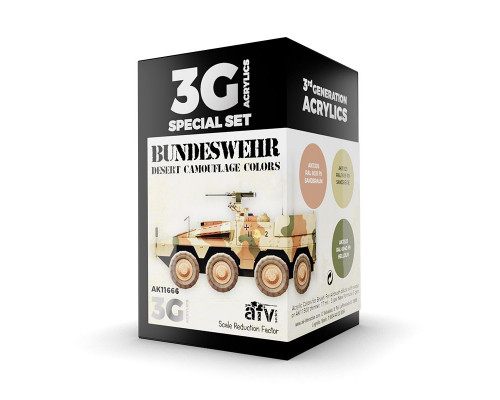 Bundeswehr Desert Camouflage Colors Paint Set - AK Interactive - AK11666