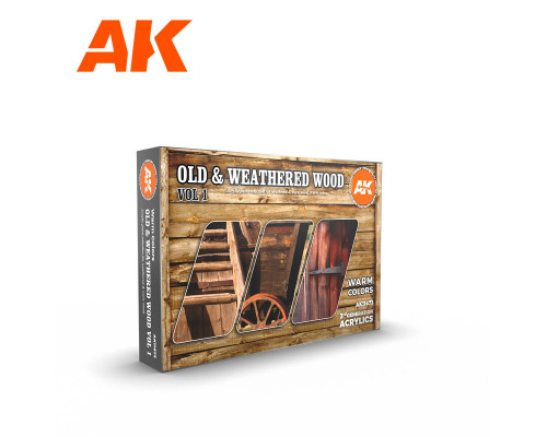 Old & Weathered Wood Vol 1 Set AK Interactive - AK11673