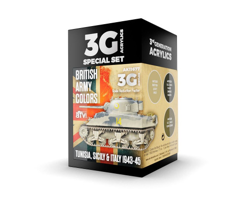 British Army Colors: Tunisia, Sicily & Italy 1943-45 - AK Interactive - AK11677