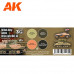 British Army Colors Africa Late 1942-43 Paint Set - AK Interactive - AK11678