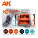 Red & Blue Vehicle Interiors 3G Paint Set - AK Interactive - AK11685