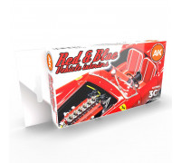 Red & Blue Vehicle Interiors 3G Paint Set - AK Interactive - AK11685