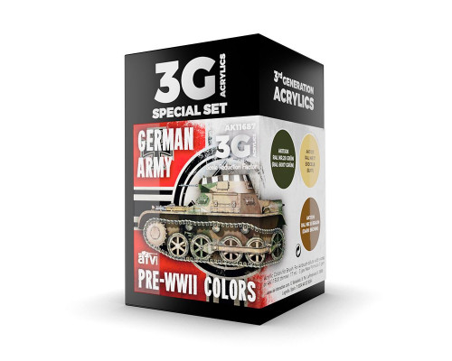 German Army Pre-WWII Colors 3G Paint Set - AK Interactive - AK11687