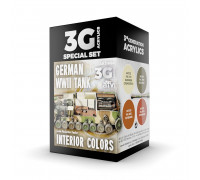 German WWII Tank Interior Colors 3G Paint Set - AK Interactive - AK11688