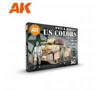 WWII & Modern US Colors - Signature Set By Adam Wilder - AK Interactive - AK11763