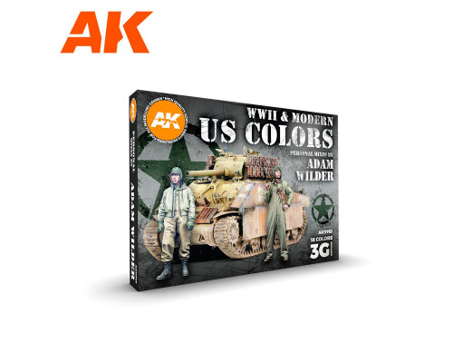 WWII & Modern US Colors - Signature Set By Adam Wilder - AK Interactive - AK11763