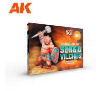 AK Interactive Sergio Vilches - 3Gen Signature Set - 14 Colours & 1 Figure - AK11777