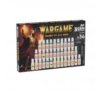 AK Interactive 3rd Gen Wargame Paint Set All IN One Box 36 Colors