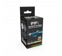 WWII US Navy & USMC Aircraft Late War Colors SET - Real Color RCS112 - AK Interactive