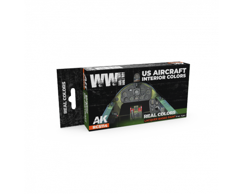 WWII US Aircraft Interior Colors SET - Real Color RCS114 - AK Interactive