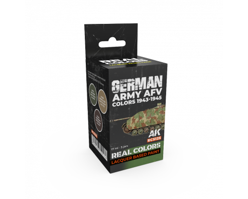German Army AFV Colors 1943-1945 SET - Real Color RCS125 - AK Interactive