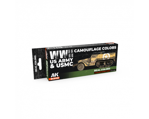 WWII US Army & USMC Camouflage Colors SET - Real Color RCS129 - AK Interactive