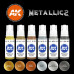 Metallics Colours 3rd Gen Acrylic Set AK Interactive - AK11608