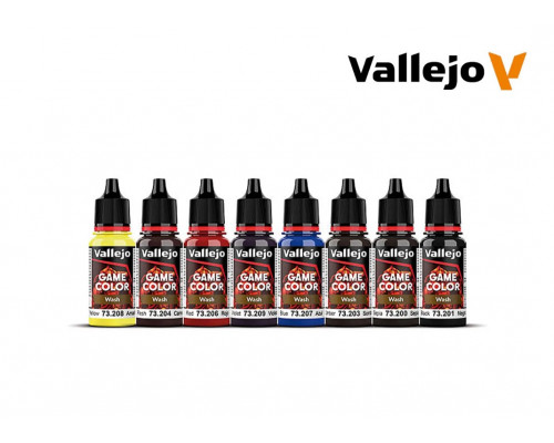 Vallejo - Game Color Wash 8 colors set 18 ml