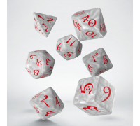  Classic RPG Pearl & red Dice Set (7)