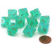 Chessex Borealis Light Green/gold Luminary Set of Ten d10s