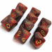 Chessex Ten D10 Sets - Scarab Scarlet w/gold