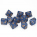 Chessex Opaque Polyhedral Ten d10 Set - Dusty Blue/gold
