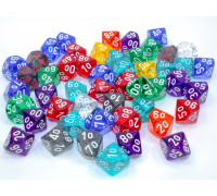 Chessex Translucent Bags of 50 Dice - Translucent Tens 10