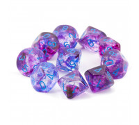 Chessex Tens d10 Sets - Nebula TM Nocturnal/blue Luminary Set of Ten d10's