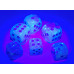 Chessex 12mm d6 with pips Dice Blocks (36 Dice) - Pearl Turquoise-White/Blue